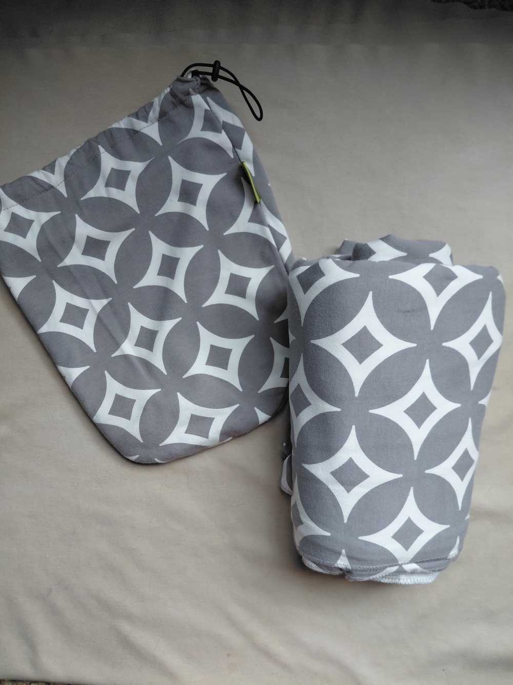 Boba Gray & White Geometric Swaddle Wrap NWOT